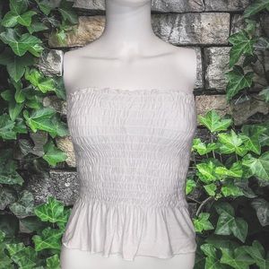 Y2K white tube top vintage